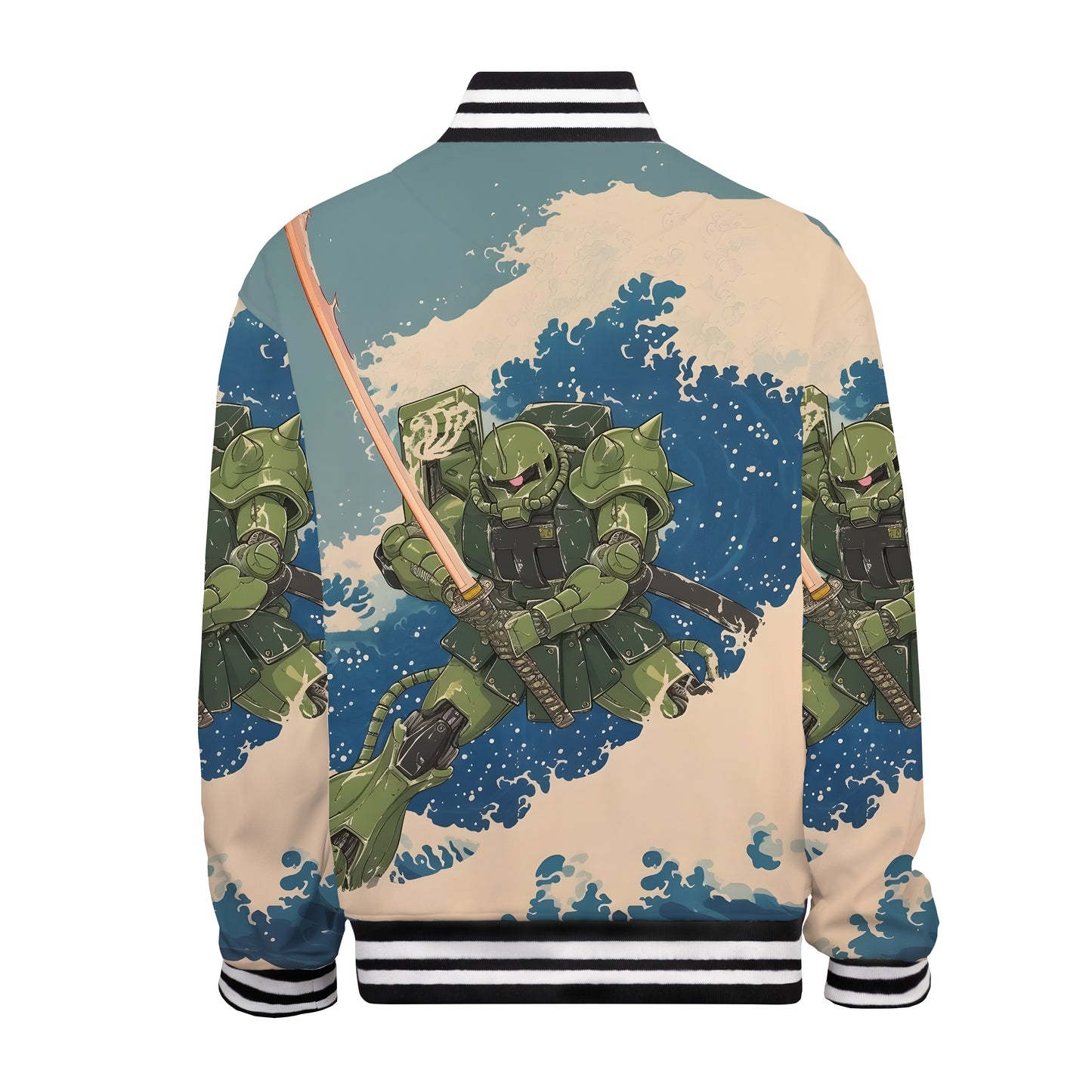 Gundam Fighter Print Hip Hop Style Bomber Jacket