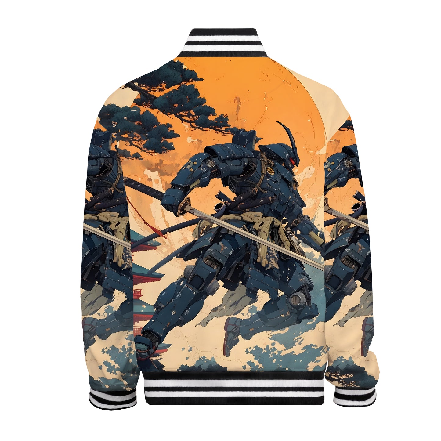 Bright Moon Print Gundam Fighter Bomber Jacket