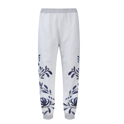 Virgin Mary Print Elastic Waist Sports Sweatshirt Pants