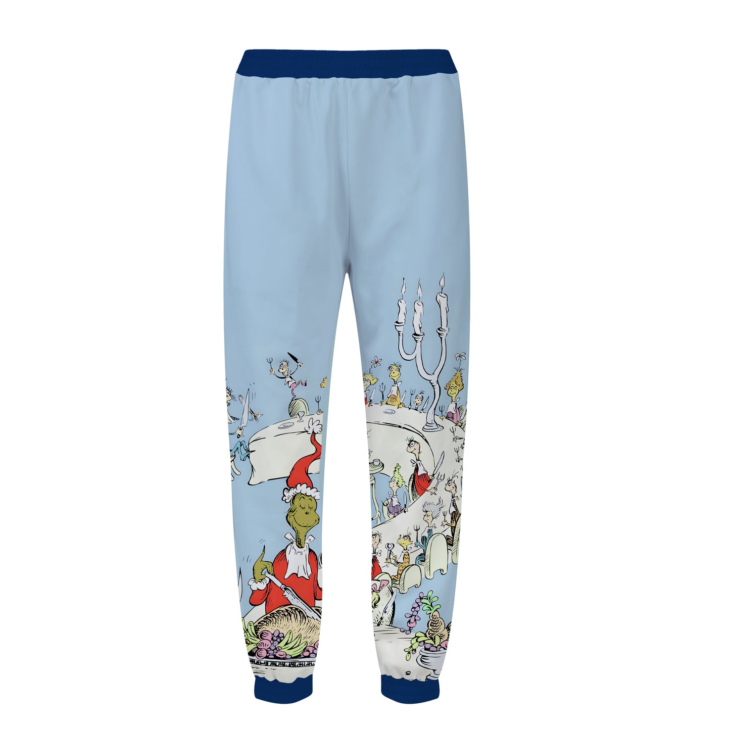 Christmas Party Print Elastic Waist Sports Sweatshirt Pants