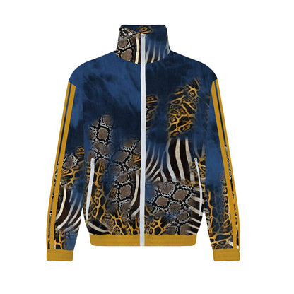 Animal World Personalized Print Zip Up Track Suit Top