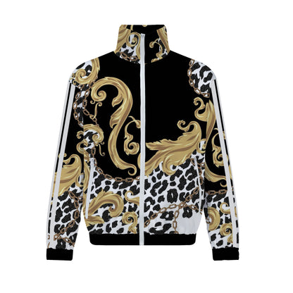 Low-key Luxury Print Zip Up Track Suit Top