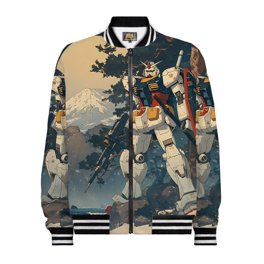 Gundam Mobile Suit Print Bomber Jacket