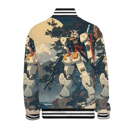 Gundam Mobile Suit Print Bomber Jacket