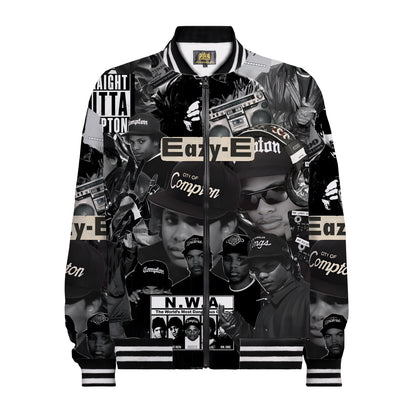 Fashion Hip-Hop Music Print Bomber Jacket