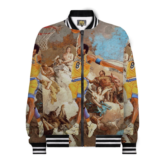 Ancient Greek Background Basketball Print Bomber Jacket