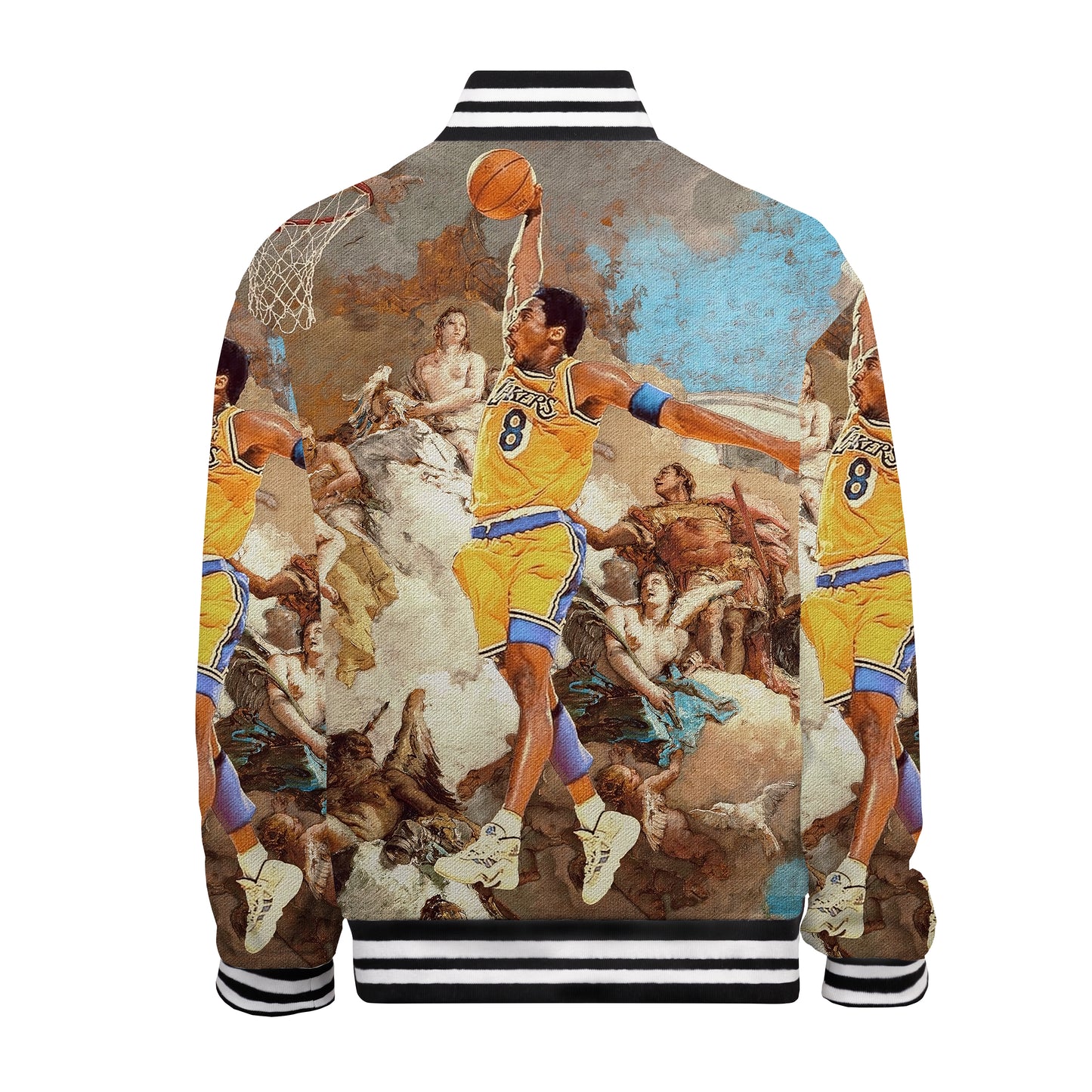 Ancient Greek Background Basketball Print Bomber Jacket