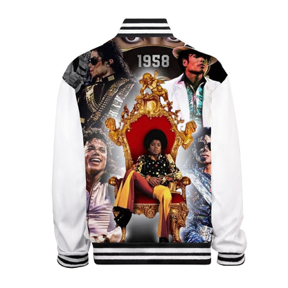 King of Pop Show Print Bomber Jacket