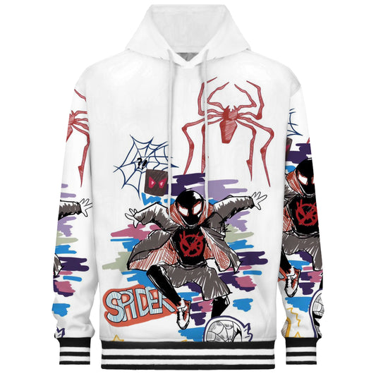 Spider Print Hooded Sweatshirt