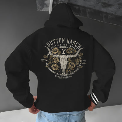 Westworld Western Cowboy Print Black Hoodie