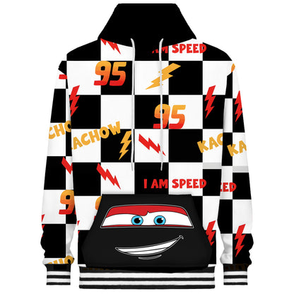 Racing Print Hooded Sweatshirt