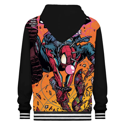 Comic Character Print Hooded Sweatshirt