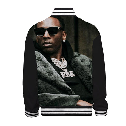 Hip-Hop Print Bomber Jacket