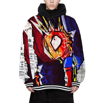 Superhero Print Hooded Sweatshirt