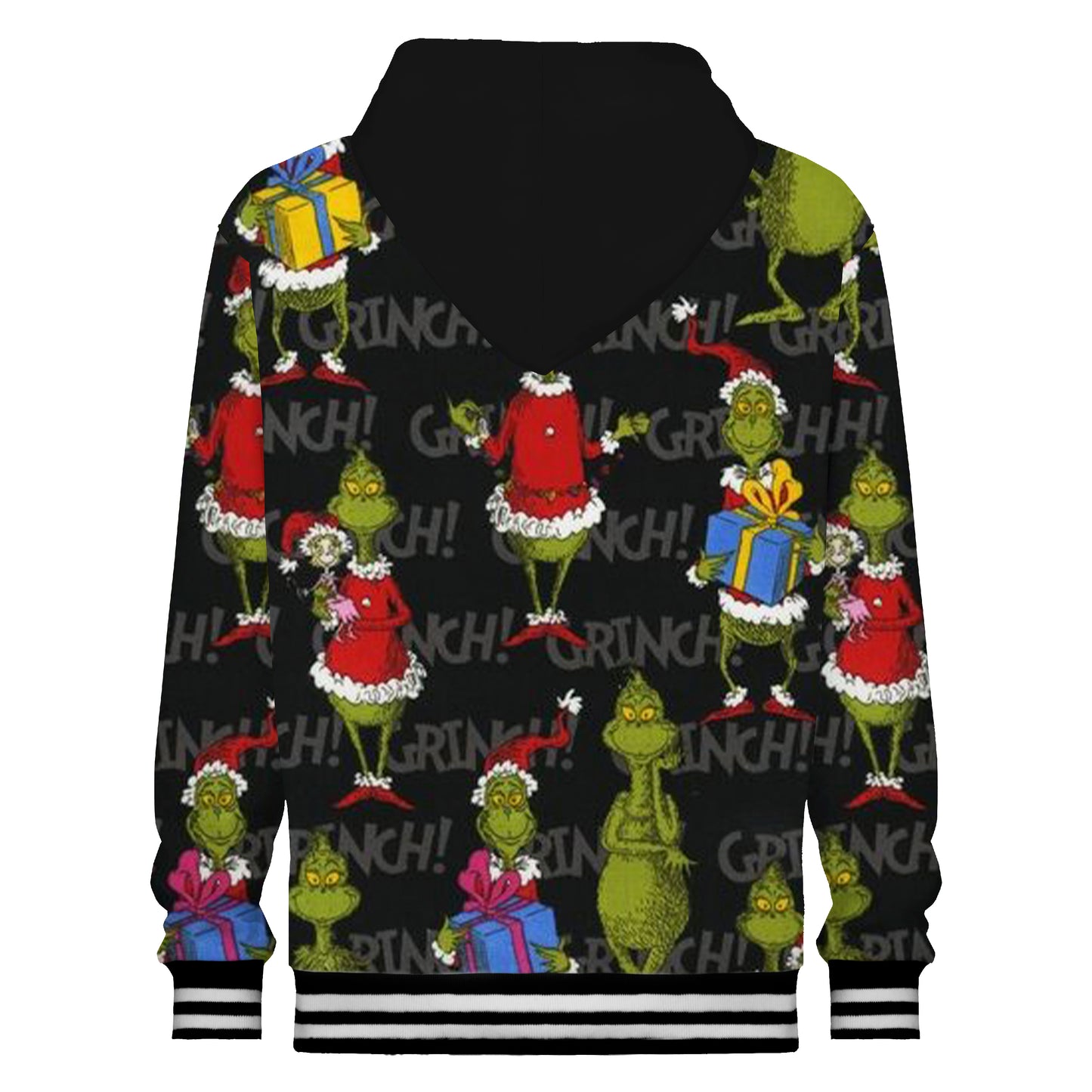 Green Monster Christmas Dress Up Gift Giving Print Hooded Sweatshirt