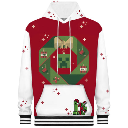 Christmas Minecraft Prints Hooded Sweatshirt