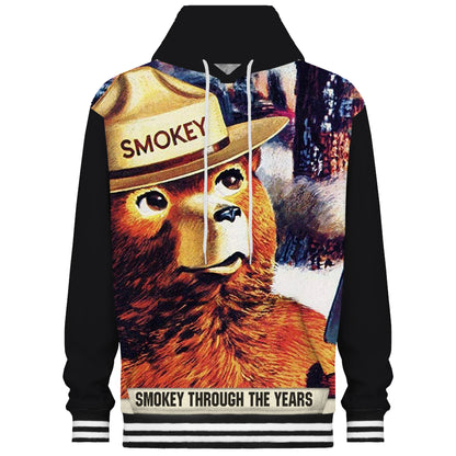 Smokey Bear Print Hooded Sweatshirt