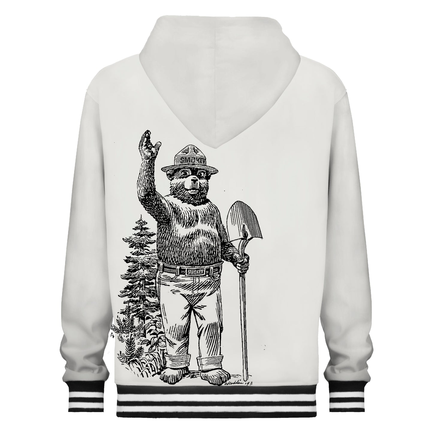 Cute Smokey Bear Hooded Sweatshirt