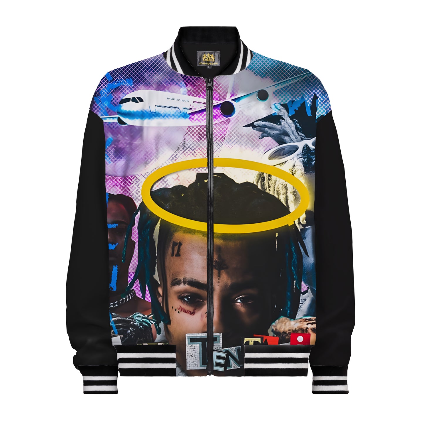 Hip-Hop Rapper Print Bomber Jacket