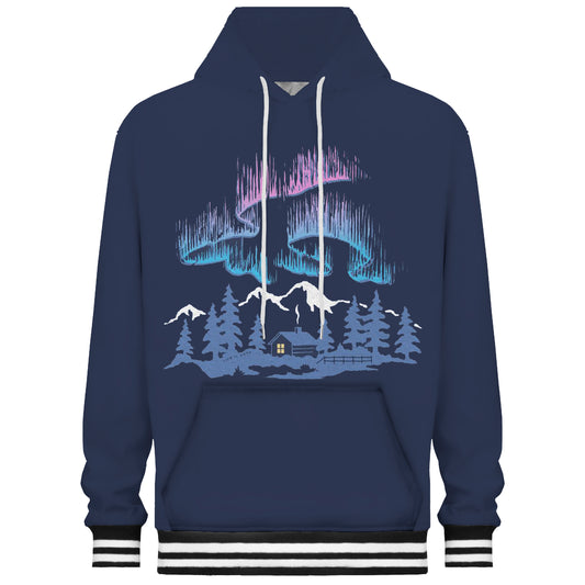 Beautiful Aurora Print Hooded Sweatshirt