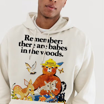 Protecting Animals' Homes Print Hooded Sweatshirt