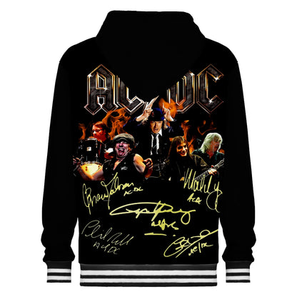 Heavy Metal Band Print Hooded Sweatshirt