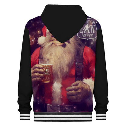 Orangutan Holding Beer Print Hooded Sweatshirt Christmas Dress Up