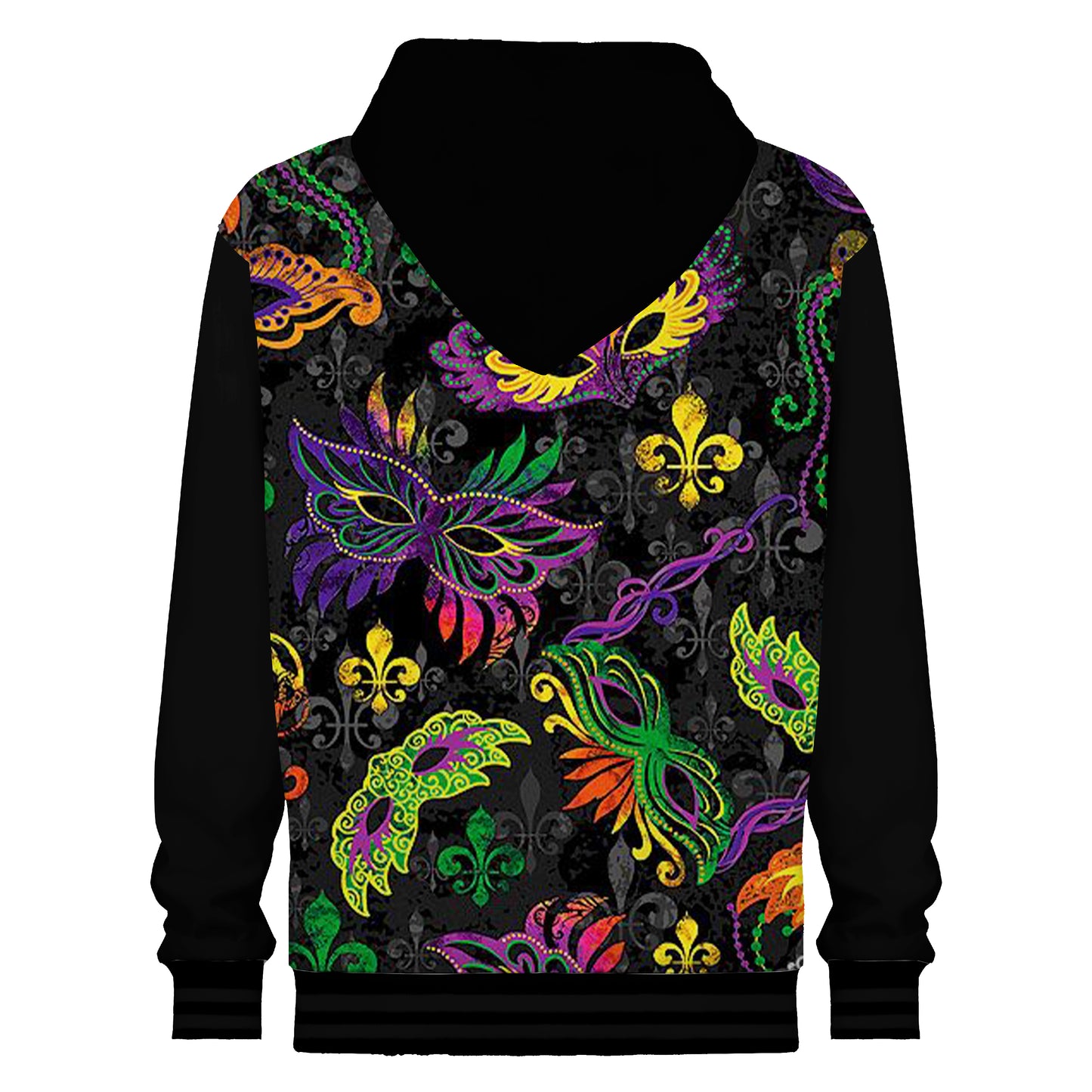 Exquisite Butterfly Mask Print Hooded Sweatshirt