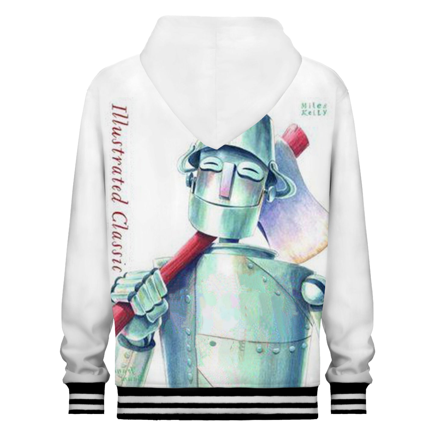 Smiling Face Tin Man Print Hooded Sweatshirt