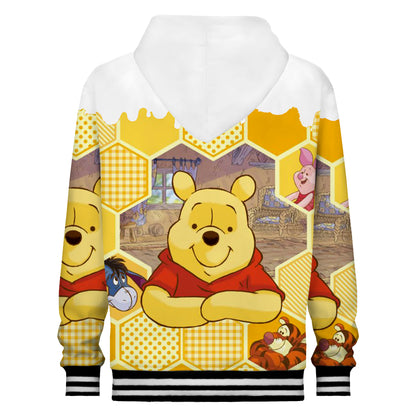 Winnie The Pooh Print Hooded Sweatshirt