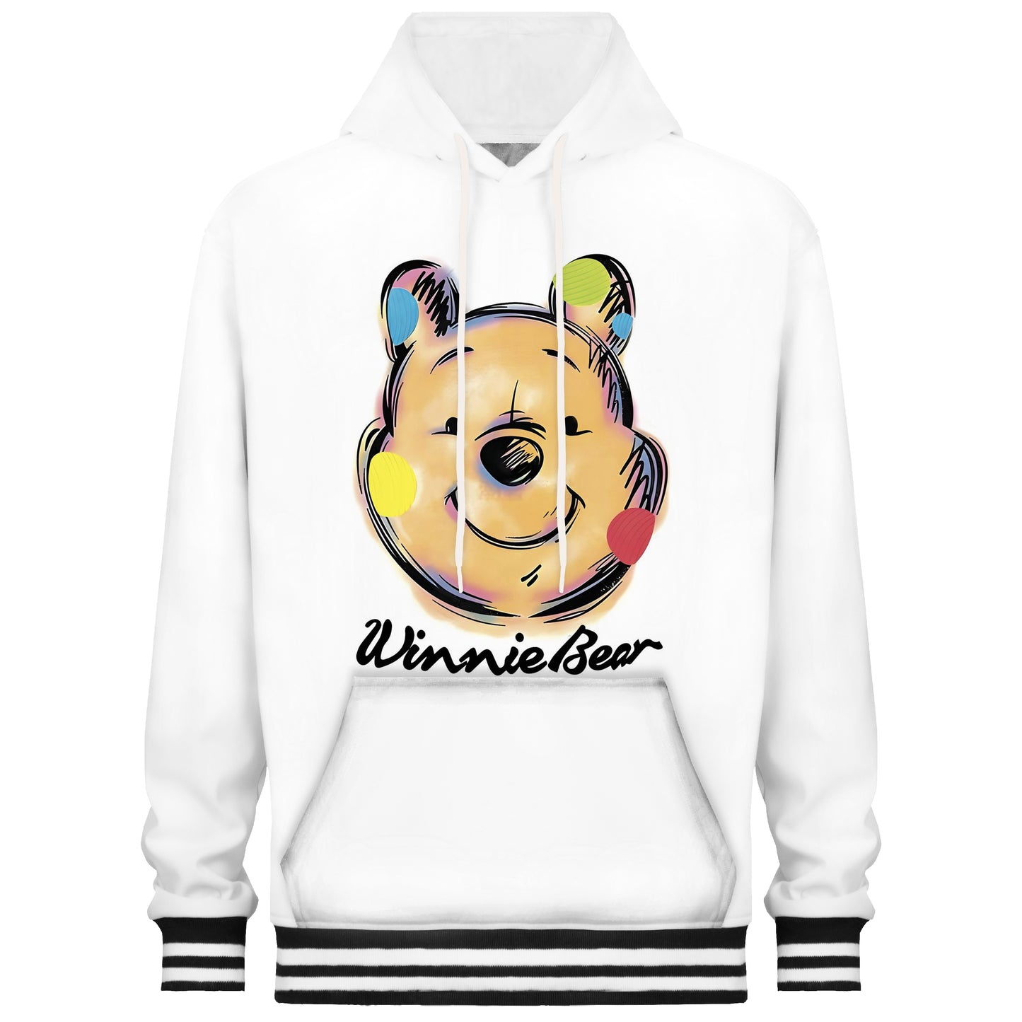 White Bear Print Hooded Sweatshirt