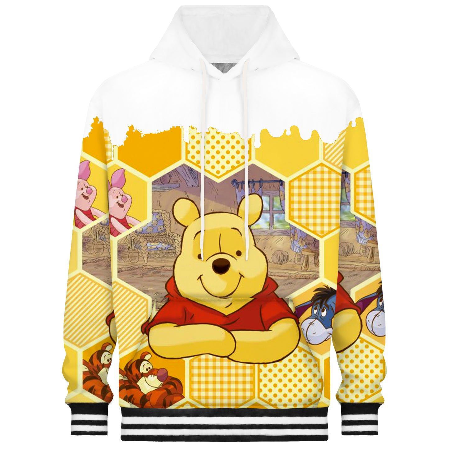 Winnie The Pooh Print Hooded Sweatshirt