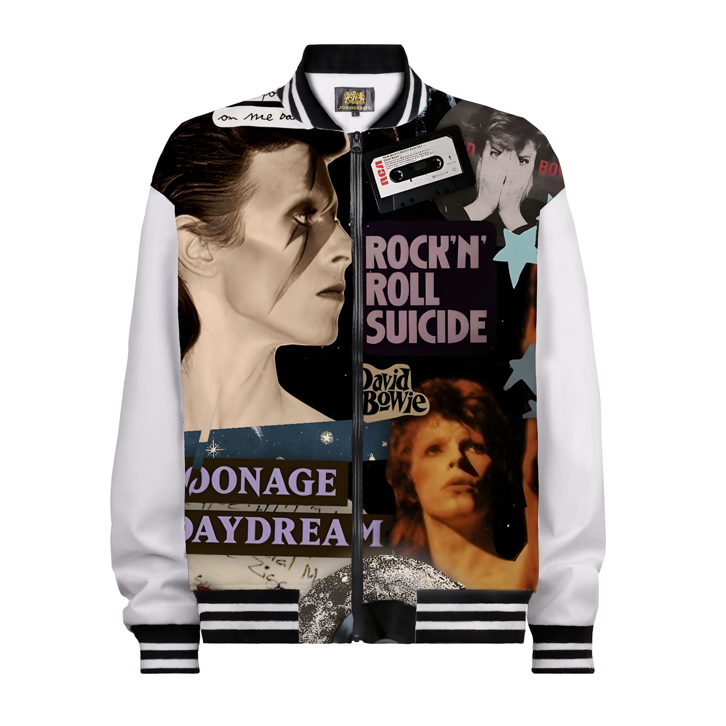 Men's Bomber Jacket Music Themed Prints