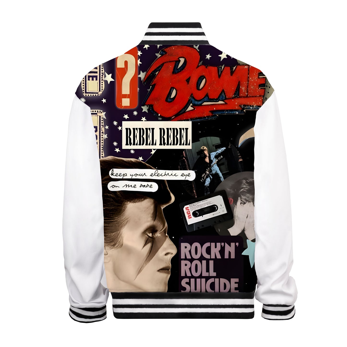 Men's Bomber Jacket Music Themed Prints