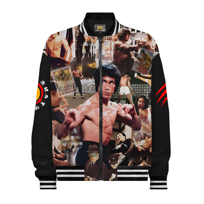 Kung Fu Star Print Bomber Jacket