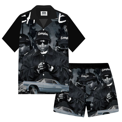 Hip-Hop Music Camp Collar Casual Shirt for Men