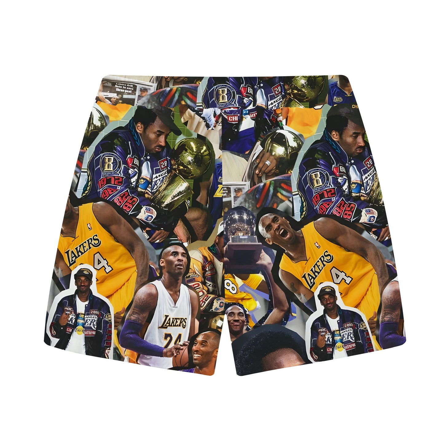 Basketball MVP Pattern Elastic Waistband Casual Shorts