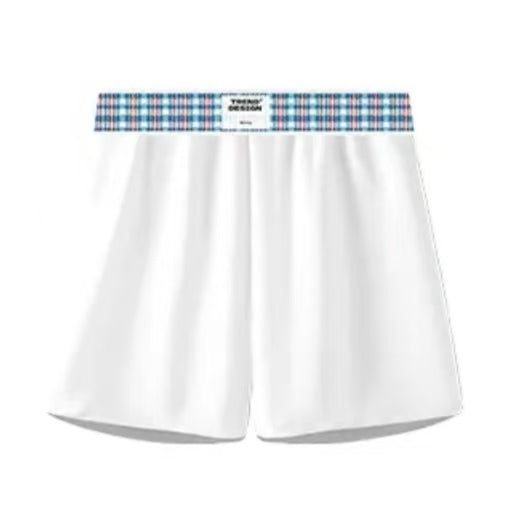 Solid White Men’s Lounge Boxer Shorts