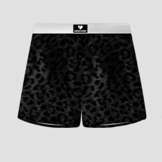 Black Leopard Men’s Lounge Boxer Shorts