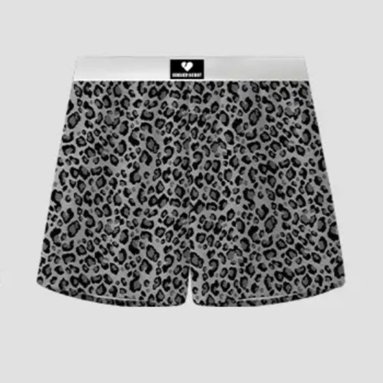 Grey Leopard Men’s Lounge Boxer Shorts