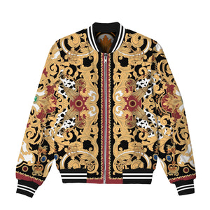 Baroque Print Bomber Jacket
