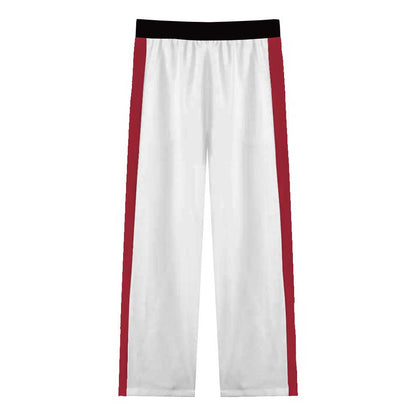 Baroque Print Casual Trousers With Elastic Waistband