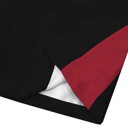 Red Baroque Pattern Casual Trousers With Elastic Waistband