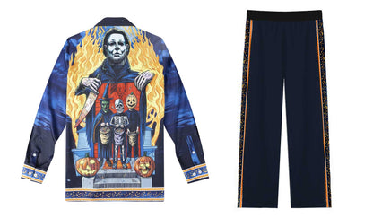 Fear Halloween Trick Or Treat Villain Gang Casual Trousers With Elastic Waistband