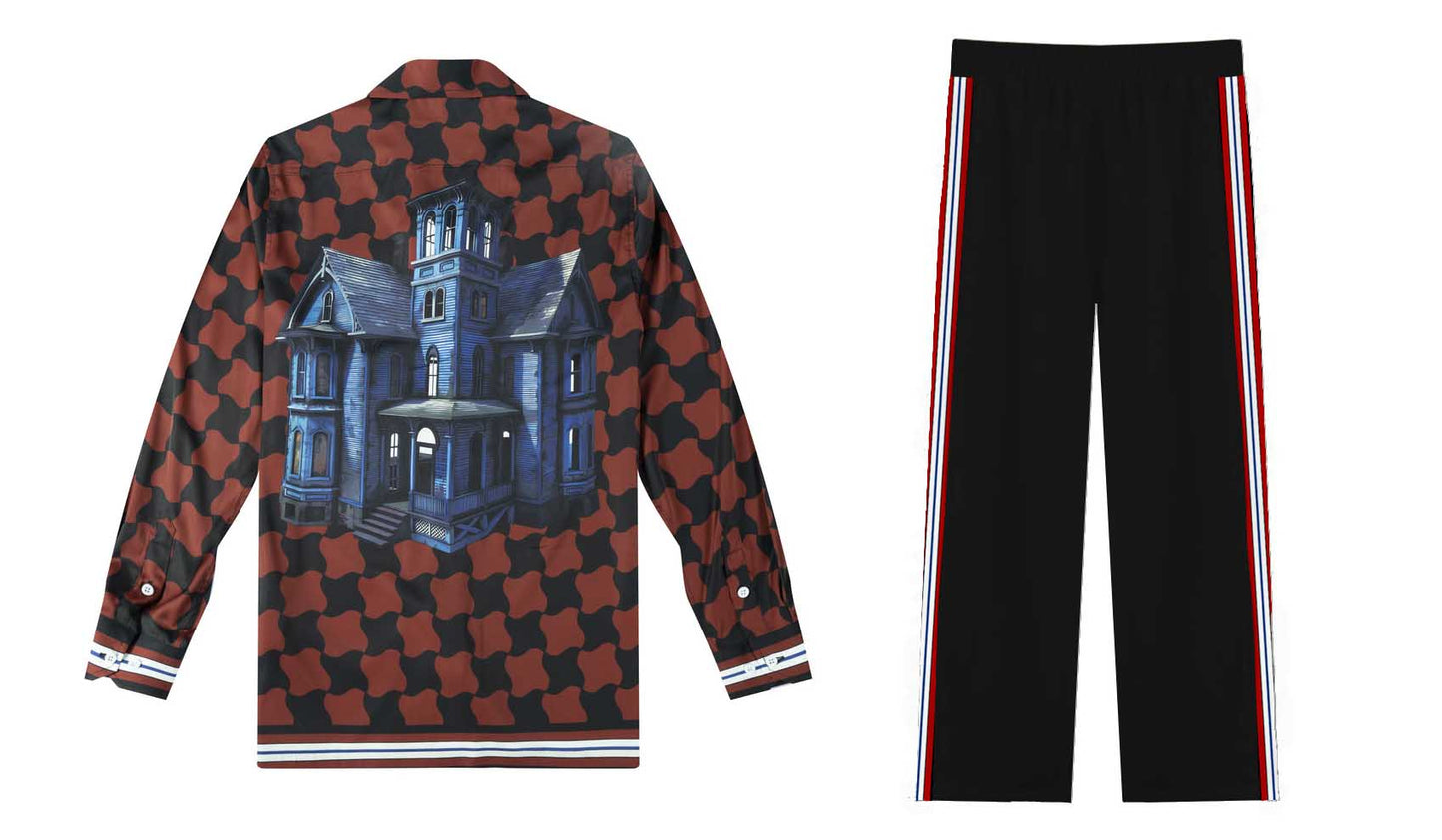 Halloween Witch Casual Trousers With Elastic Waistband