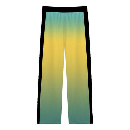 Skeleton Guitarist Pattern Casual Trousers With Elastic Waistband