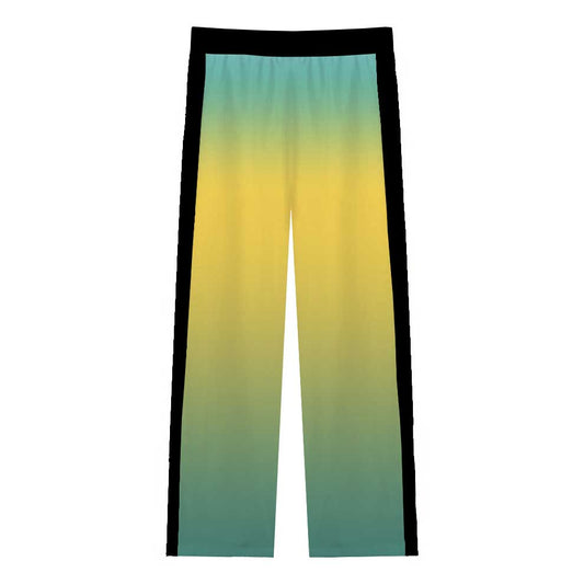 Skeleton Guitarist Pattern Casual Trousers With Elastic Waistband