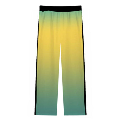 Skeleton Guitarist Pattern Casual Trousers With Elastic Waistband