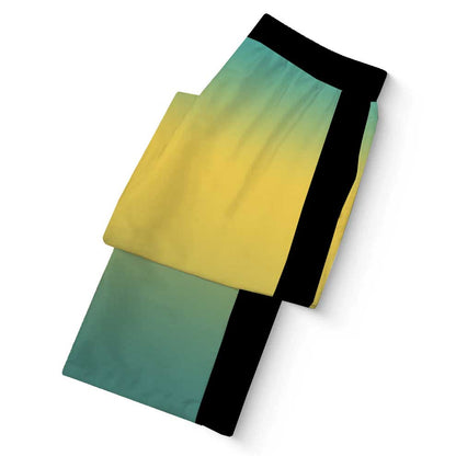 Skeleton Guitarist Pattern Casual Trousers With Elastic Waistband