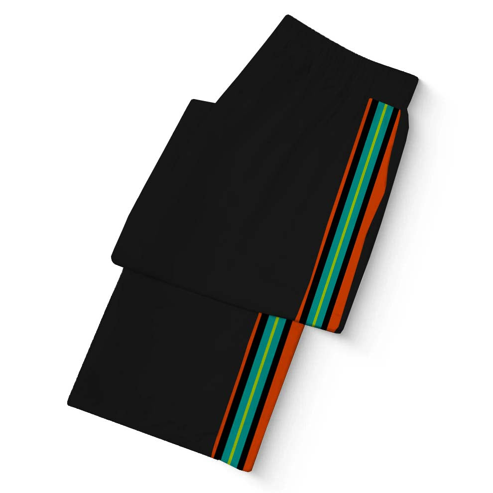 Halloween Fly Skeleton Casual Trousers With Elastic Waistband